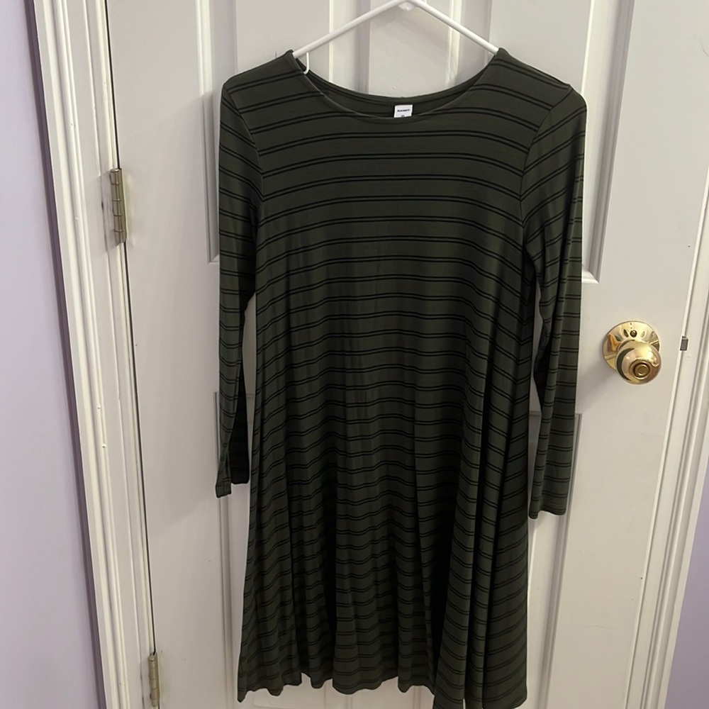 Old Navy Black and Army Green Dress